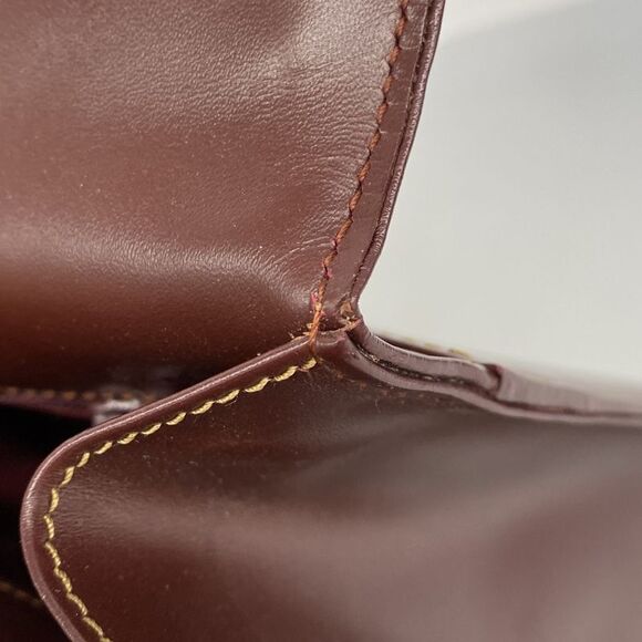 Cartier Handbag Must Leather Bordeaux Gold Hardware Women - Picture 7 of 10